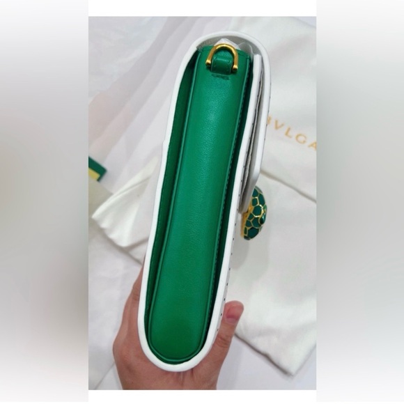 Bulgari Perforated White and Green Mini Bag - Picture 5 of 16